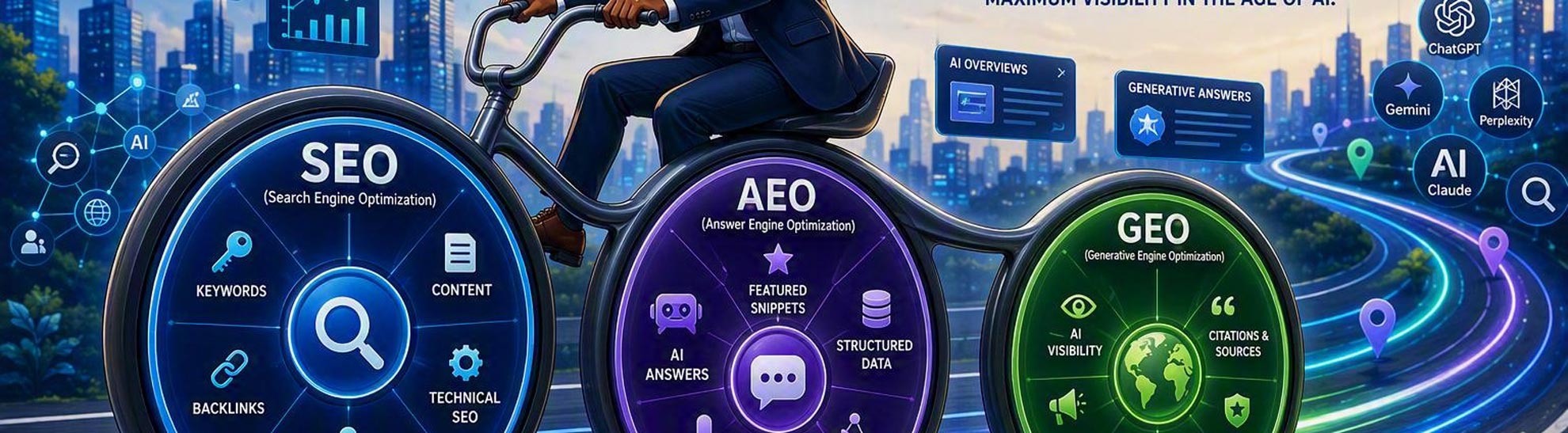 How SEO, AEO and GEO Work Together